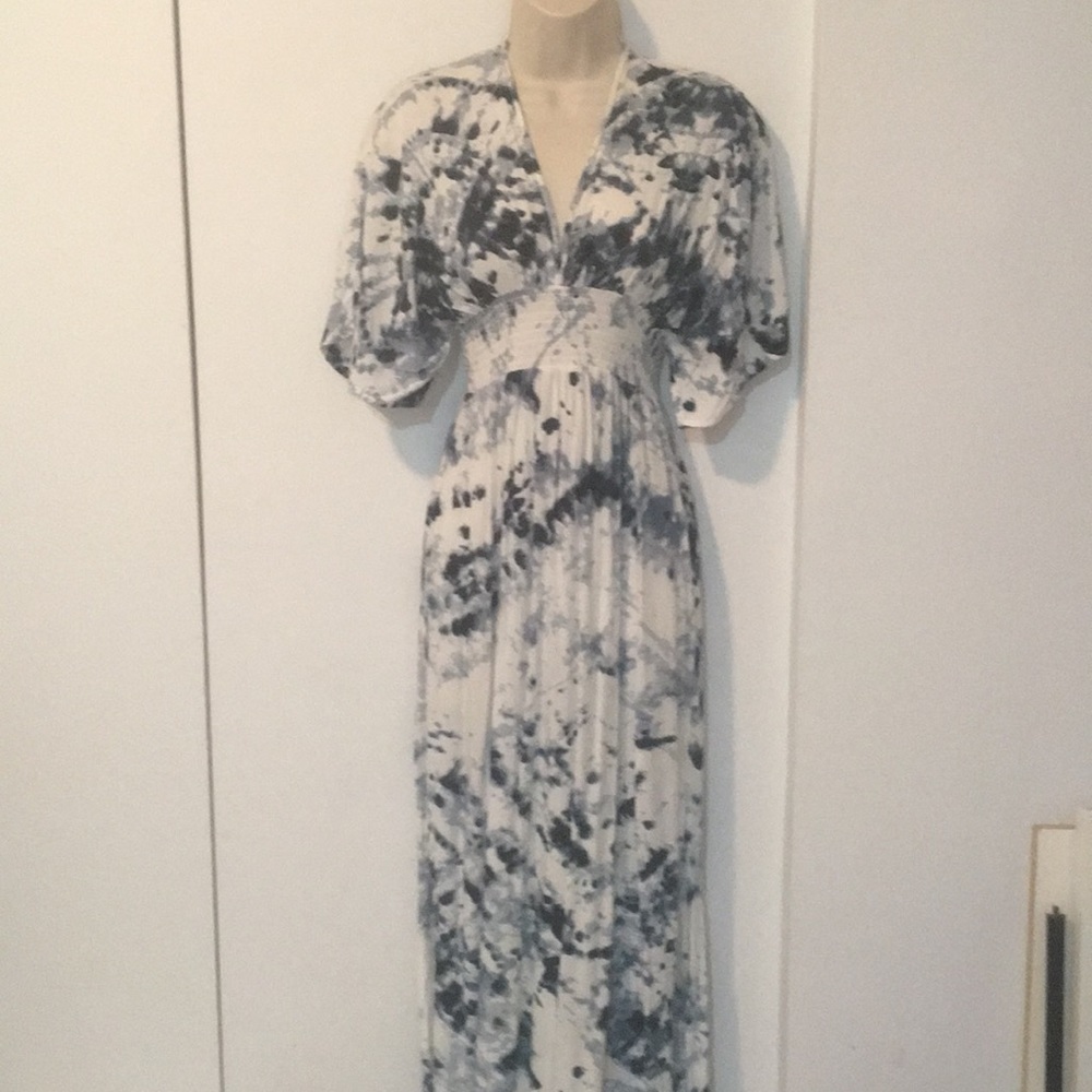 Japna Kimono Boho tie dye back tie maxi